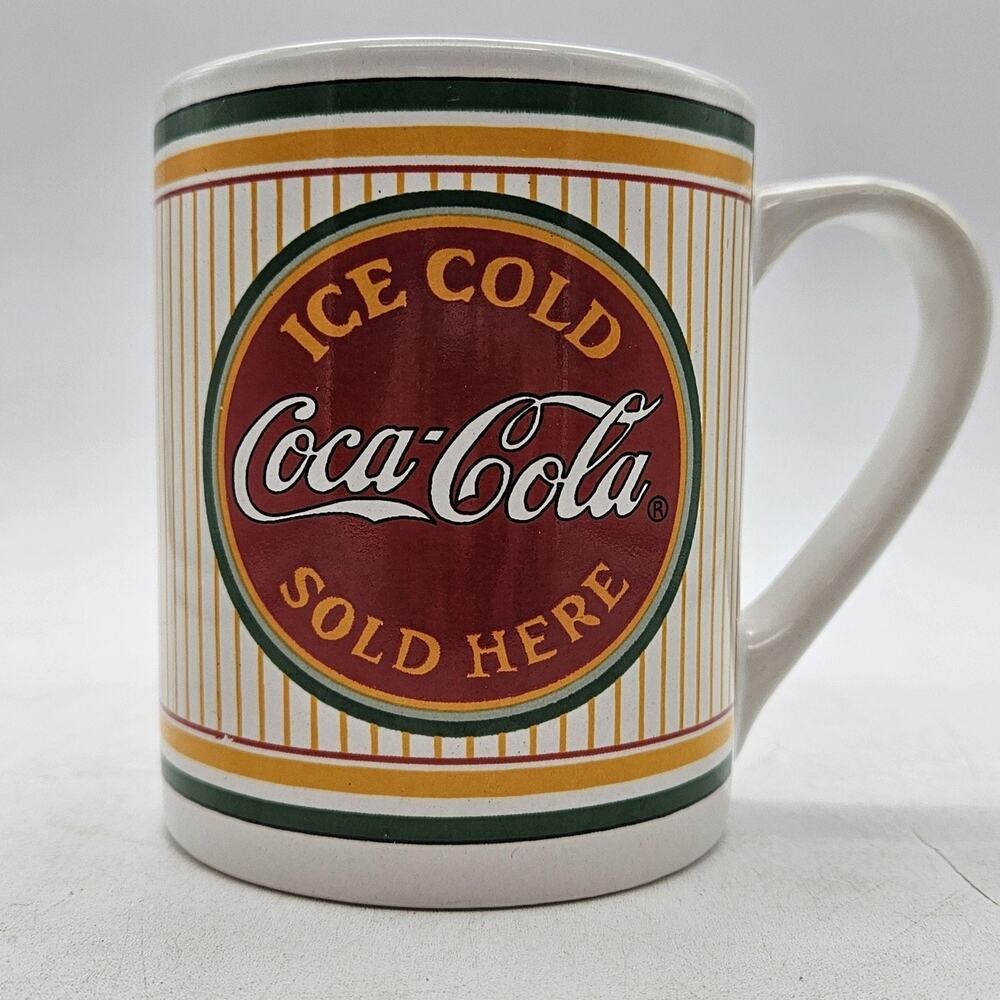 Coca-Cola Ice Cold Sold Here Ceramic Coffee Mug Gibson Multicolor Collectible
